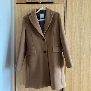 Mango camel wool blend coat